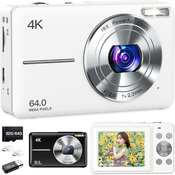 楽天市場】【SNSで話題沸騰】デジタルカメラ デジカメ 4K 6400万画素 