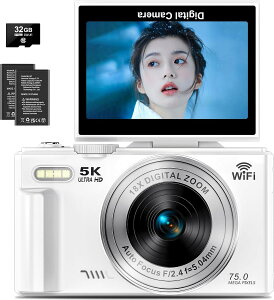 �f�W�J�� 5K�^�� �f�W�^���J���� �X�}�z�ɑ���� 7500����f Wi-Fi�@�\ 180�x��]�\�f�B�X�v���C 18�{�f�W�^���Y�[�� �I�[�g�t�H�[�J�X �A���B�e ���B�� 3.0�C���`���� 32/64GB�}�C�N��SD�J�[�h