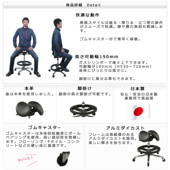 楽天市場】【即日出荷】 ドクターチェア サドルチェア バランスチェア 