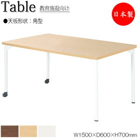ワークデスク 机 作業テーブル 会議テーブル 幅150cm 奥行60cm 高さ70cm 角型 メラミン化粧板 木目 茶 ブラウン 白 NS-1248
