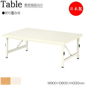 作業テーブル ローテーブル 折畳テーブル ワークデスク 幅90cm 奥行60cm 座卓タイプ メラミン化粧板 木目 茶 アイボリー NS-1254