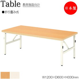 作業テーブル ローテーブル 折畳テーブル ワークデスク 幅120cm 奥行60cm 座卓タイプ メラミン化粧板 木目 茶 アイボリー NS-1255