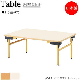 作業テーブル ローテーブル 折畳テーブル ワークデスク 幅90cm 奥行60cm 座卓タイプ メラミン化粧板 木目 茶 アイボリー NS-1941