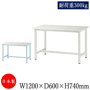 【送料無料】 作業台 ワークテーブル 作業テーブル 幅120cm 奥行60cm 低圧メラミン化粧板 軽量 耐荷重300kg アイボリー ブルー TD-0003