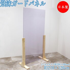 飛沫ガードパネル 大型 大判 透明樹脂板 飛沫予防 拡散軽減 日本製 業務用 枠無し 200cm 100cm 5mm厚 TM-0182