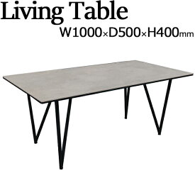 リビングテーブル センターテーブル ローテーブル 角型 四角 長方形 セラミック天板 スチール脚 V字脚 幅100cm TN-0184