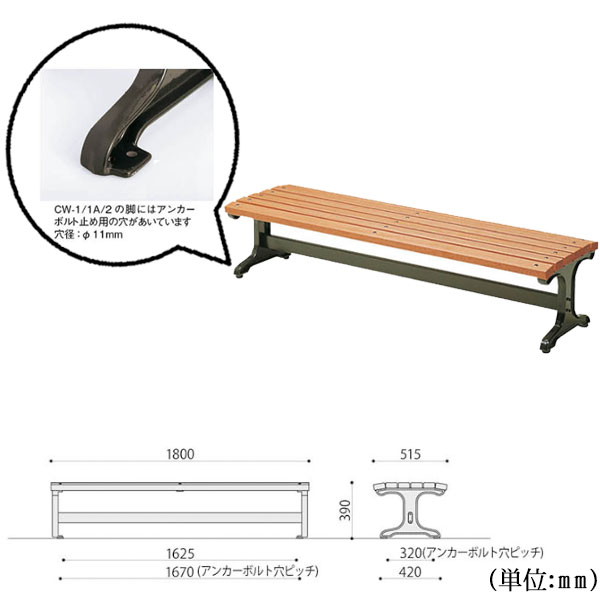 楽天市場】ウッドベンチ 背もたれなし 肘なし 長椅子 ガーデンベンチ