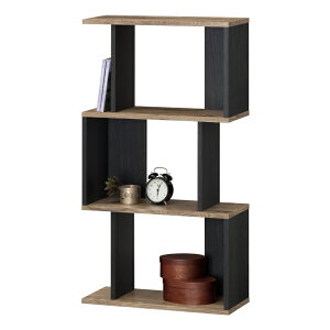 (お買い物マラソン)オープンラック フリーラック 幅59.6×奥行23.4×高さ107.2(約 幅 幅60 奥行20)ブラック ホワイト 3段 カラーボックス 本棚 オープン シェルフ ラック 収納棚 棚 木製 北欧 小