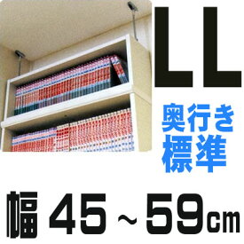 （ お買い物マラソン ）突っ張り棚（標準） 幅45～59 奥行31cm type65用 高72～81cm 日本製 オーダーラック ラックがサイズオーダーできる 収納 木製 大容量 薄型 省スペース 収納家具 本収納 2段 収納棚 本棚 カラーボックス 棚