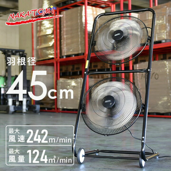 楽天市場】工場扇 45cmツインファン TF-45V 工場扇風機 せんぷうき  