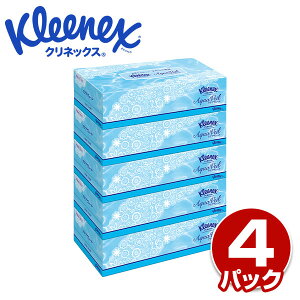 クリネックス ティッシュペーパー アクアヴェール 360枚(180組)5箱×4パック(20箱) Kleenex ティッシュ ティシュー ボックスティッシュ 箱ティッシュ まとめ買い 備蓄 ストック 化粧直し 保湿 日本