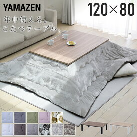 こたつ こたつテーブル コタツ こたつセット 120×80cm 長方形 布団セット こたつ布団 おしゃれ 一人用 ヒーター 510W HLT-F12080 こたつ テーブル こたつセット 一人用 山善 YAMAZEN 【送料無料】