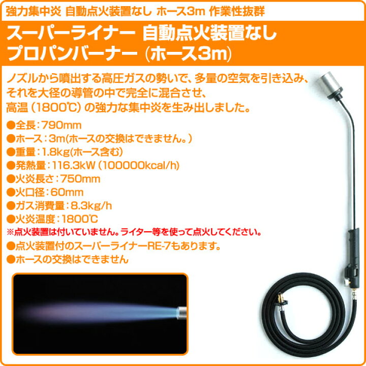 プロパンバーナー 5ｍホース 新富士バーナー 火口径60ｍｍ