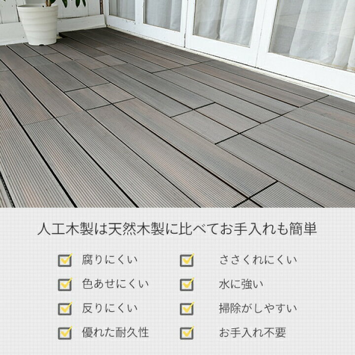 楽天市場 グランドデッキパネル 人工木 ウッドデッキ 床材 幅30 奥行90cm 1枚 Mgd 90 ダークブラウン ウッドパネル ウッドデッキタイル 人工木タイル 人工木材 おしゃれ 山善 Yamazen ガーデンマスター 送料無料 ｅ家具スタイル