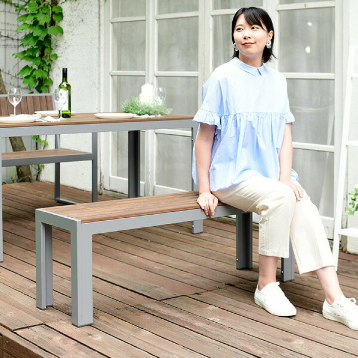 楽天市場】ガーデン テーブル セット 木目調 ベンチ チェア 選べる 