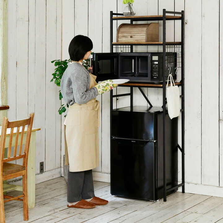 楽天市場】冷蔵庫上ラック ゴミ箱上ラック 幅59.5 奥行41.5 高さ180cm  