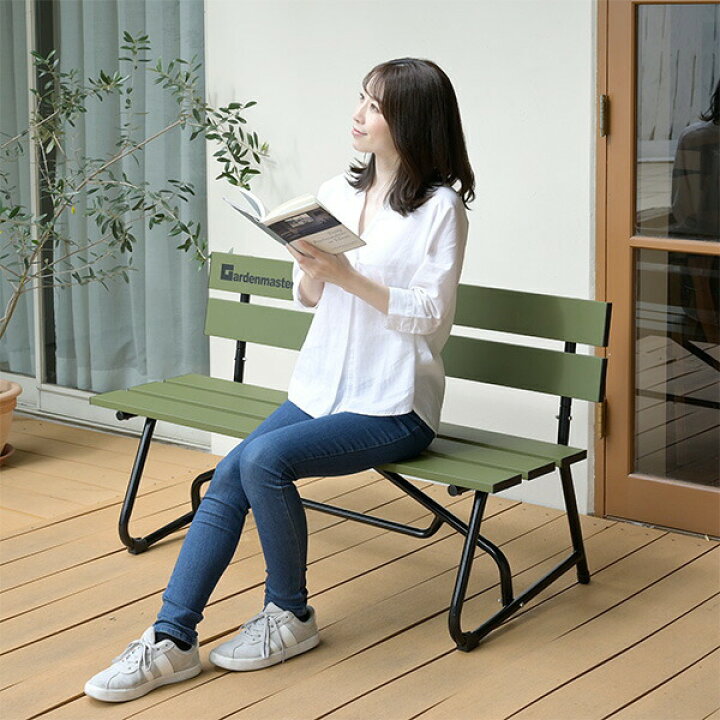 楽天市場】ガーデンベンチ アルミベンチ 屋外 長椅子 イス アルミ製 幅 