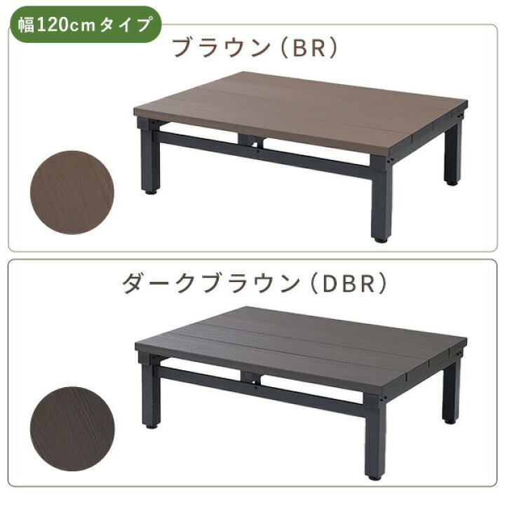 楽天市場】人工木 ウッドデッキ 90×90cm/90×120cm 簡単設置 ブラウン 