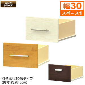 セレクトエシカ 引き出し30幅(SS-H30) 幅28.5cm 奥行37.1cm 高さ18.9cm 収納棚 収納ラック カラーボックス フリーラック 本棚 隙間収納 すきま収納 すき間収納 収納ボックス 木製 ホワイト(白) ライト