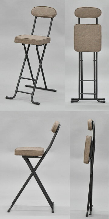 楽天市場 キッチンチェア 折りたたみ 単品 幅38cm 奥行52cm 高さ93cm 座面高さ63cm 送料無料 お洒落でかわいい折りたたみ椅子 ハイチェアー カウンターチェア カウンターチェアー キッチンチェアー おしゃれで可愛い折り畳み式 ブラウン 茶色 完成品 th 30