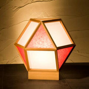 和照明 的 mato スタンドライト 【Cタイプ:白×緋】 木製フレーム 強化和紙 テーブルライト フットライトライト 国産 和風照明 木組+和紙(ワーロン) インテリア照明 【送料無料】