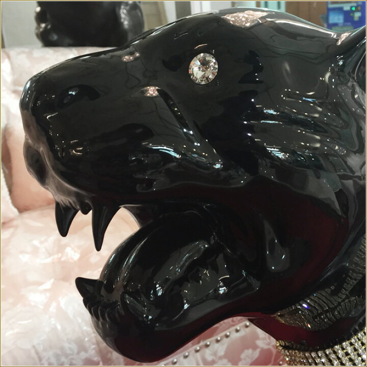 楽天市場】ブラックパンサーの置物 イタリア製 パンサーのオブジェ 黒 