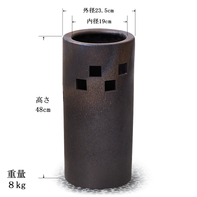格子彫傘立(金彩)傘立ておしゃれ陶器傘たて信楽焼ギフトお祝い玄関和玄関収納