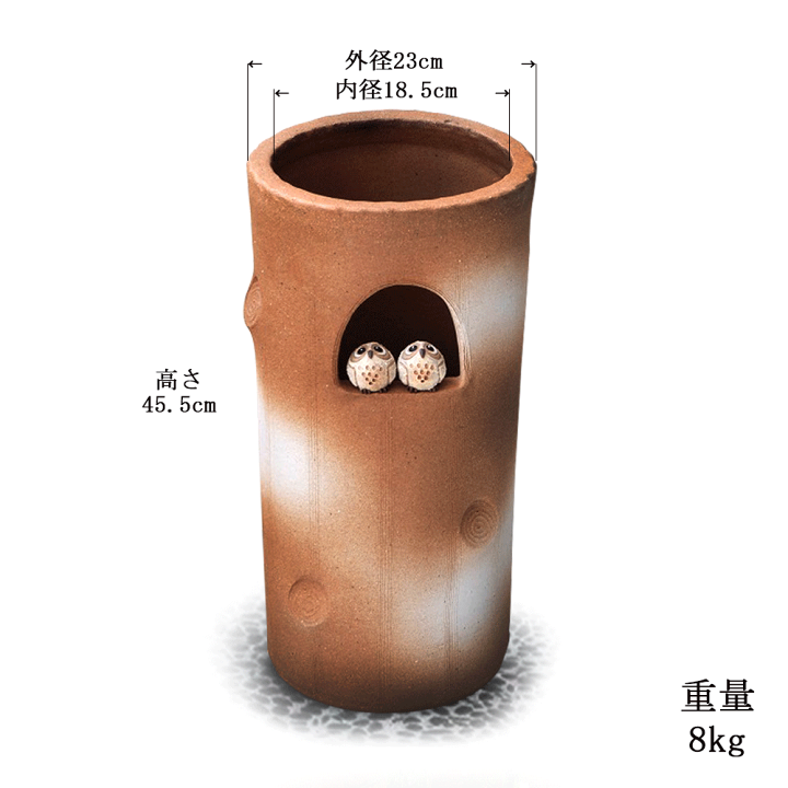 傘立て ふくろう 信楽焼 陶器 日本製 重い アンブレラスタンド s21i-a058-06.jpg
