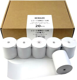 HAPPEAST 感熱ロール紙 幅58mm×外径50mm×内径9mm (20巻入/60巻入/240巻入) / レシートプリンター用 ロールペーパー スマレジ・Airレジ・Square対応 / モバイルプリンター・キャッシュレス決済端末に レシート レジロール TRP5850