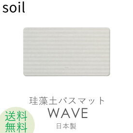 ソイル soil「BATH MAT wave（バスマット ウェーブ）」　珪藻土 バスマット 珪藻土マット 日本製 国産珪藻土 made in japan 新品 吸水 乾燥 足ふき SOIL そいる 【ギフト/プレゼントに】