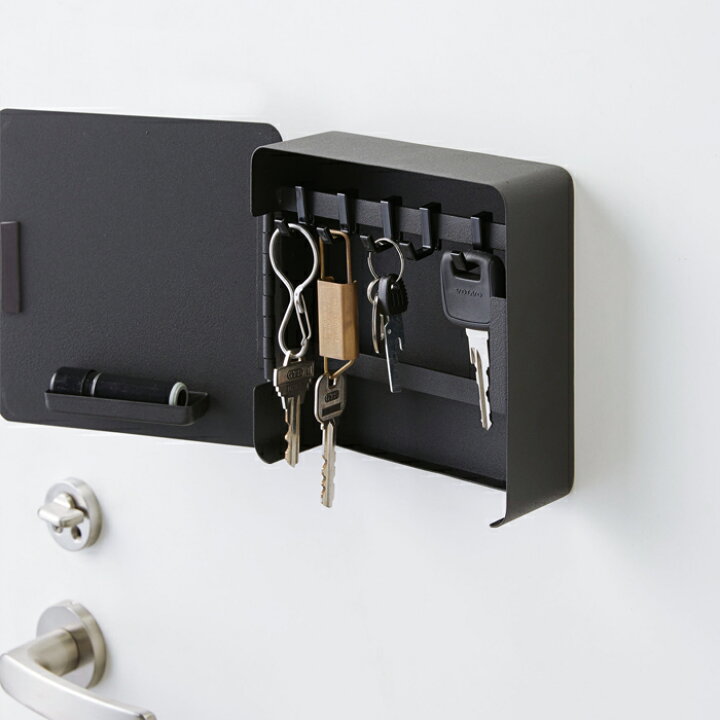 楽天市場 マグネットキーフック2段 タワー Tower 玄関収納 マグネット キーフック 鍵 鍵置き 鍵掛け 引っ掛け 印鑑 磁石 ハンコ 玄関 ドア 壁面 収納 小物収納 シンプル おしゃれ インテリア 4799 4800 ホワイト ブラック モノトーン 山崎実業 Yamazaki タワー