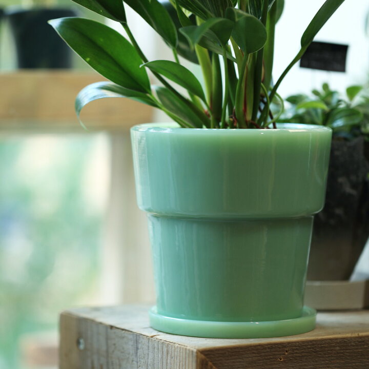 楽天市場】楽天マラソン中｜『 Milk Glass Planter Pot4 』 ideaco 4号 