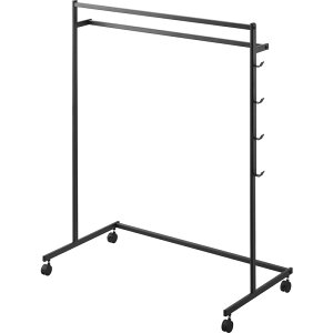 楽天マラソン中| tower 『 山崎実業 収納力アップハンガーラック タワー 2段 』 帽子 ミニバッグ フック キャスター クローゼット 押入れ 衣類収納 衣類ハンガー ハンガーラック 2段 ハンガー