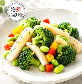 ＼＼楽天スーパーSALE ★赤字覚悟の大特価☆ スーパーセール／／【丸尚】冷凍＊送料無料★いかと彩り野菜の旨ネギ塩♪　香ばしいネギ塩の風味がGOOD！500g入り