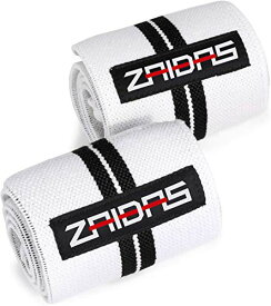 ZAIDAS（ザイダス) リストラップ 筋トレ 手首固定 サポーター 男女兼用 ホワイト/ブラック
