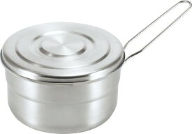 カクセー ラウンド クッカー 鍋 メモリ付き ステンレス 15cm 満水容量1.6L コンパクト収納 袋付き アウトドア キャンプ SOLA Relax ソラリラ PP-13 シルバー