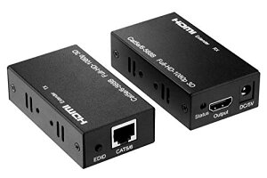 HDMI GNXe_[ @ HDMI to RJ45 LAN ϊA_v^[ HDCP 4K 1080P Ή fBXvC CAT5E CAT6 LANP[u 60M܂  MMZbg ubN