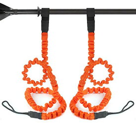 リーシュコード 2本セット パドルリーシュ セーフティコード ナイロン製 伸縮コード 最長1.2M カヤック カヌー お釣り サーフィン アウトドア用 コード