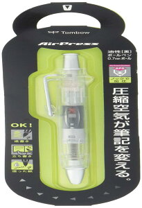 トンボ鉛筆 加圧式 油性ボールペン (湿った紙面/仰向けでも書ける) 空気の力でインクを押し出すエアプレス 0.7 透明 BC-AP20