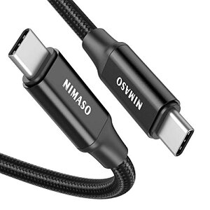 Nimaso USB C Type C P[u (Gen2)y100W/5A}[d USB3.1 PDΉ 4K / 60Hz fo 1m z^Cvc P[u MacBook/MacBook Air (2018/2020)AiPad Pro(2018/2020)AGalaxytype c@Ή