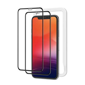 2枚セット NIMASO ガラスフィルム iPhone11 Pro Max/XS Max 用 全面保護フィルム ガイド枠付き