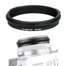 49mm メタル レンズアダプター Fujifilm Fuji X100V X100F X100T X100S X100 X70 カメラ & WCL-X100 II レンズ に対応 AR-X100 アダプターリング 互換 黒い
