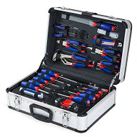 WORKPRO ホームツールセット119点組 アルミケース付属 日曜大工・お家のメンテナンス用 工具セット DIY