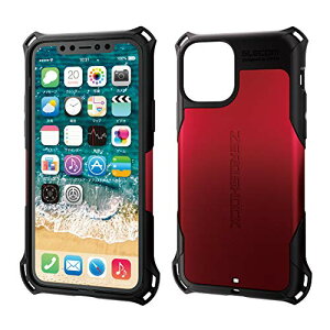 �G���R�� iPhone 11 Pro �P�[�X ZEROSHOCK �ϏՌ� [�������̏Ռ�����{�̂��Ռ��z���\�� (�Ռ��z���t�B�����t)] �X�g���b�v�z�[���t�� ���b�h PM-A19BZERORD