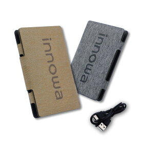 innowa (イノワ) ポータブルソーラーパネル 12W ソーラー充電器 軽い コンパクト 自動再充電機能 高変換効率パネル USB-Cケーブル同梱 IP67防水 ベージュ