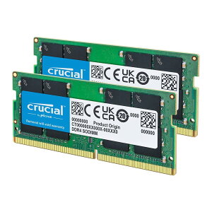 Crucial m[gPCp݃ 64GB (32GBx2) DDR4 3200MT/s(PC4-25600) CL22 SODIMM 260pin CT2K32G4SFD832A