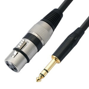 オーディオテクニカ マイクケーブル 6.35mm 変換 xlr ケーブル 6.35mm オスからXLRメス オーディオ ケーブル マイクケーブル 金メッキプラグ 高耐久性 1m