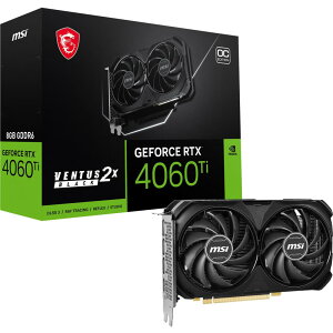 MSI Geforce RTX 4060 Ti Ventus 2X ubN 8G Oc Q[~OOtBbNXJ[h - 8Gb Gddr6APci Express Gen 4A128rbgA3X Dp V 1.4AAHdmi 2.1A (4K & 8K HDRT|[g) - Pci_E_X16