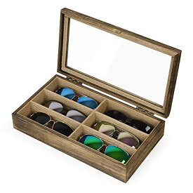 SRIWATANA サングラス収納ケース メガネ収納ボックス コレクションケース ジュエリー収納 6本用 小物アクセサリ収納整理 眼鏡ケース