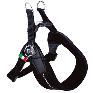 Tre Ponti (�g���|���e�B)Fibbia adjustable type SOFT MESH �t�B�b�r�A �\�t�g���b�V�� ���߉\ �N�b�V������ �ʋC���ǂ� �n�[�l�X ���p (LTP123) (1.5��, �u���b�N)
